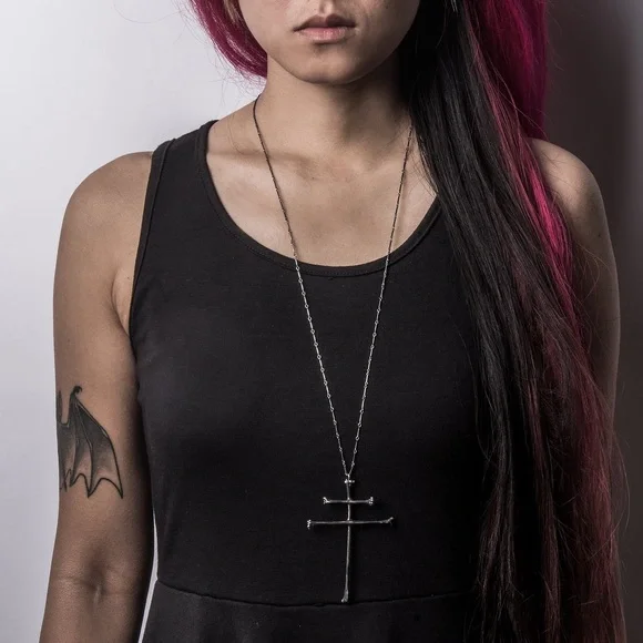 Blood Milk As Above, So Below Large Lorraine Cross Sterling Necklace - Picture 6 of 6